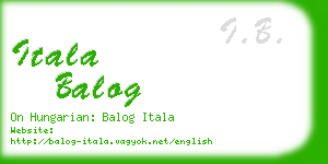 itala balog business card